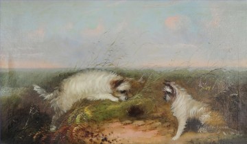 動物 Painting - ランディング・ザ・キャッチ サミュエル・ボーの風景犬